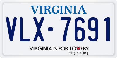 VA license plate VLX7691