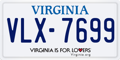 VA license plate VLX7699