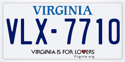 VA license plate VLX7710