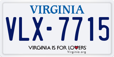 VA license plate VLX7715