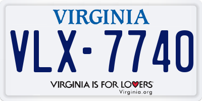 VA license plate VLX7740