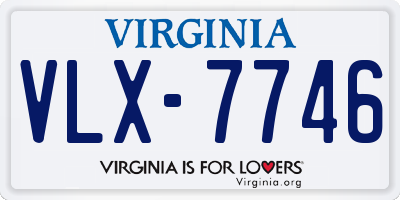 VA license plate VLX7746