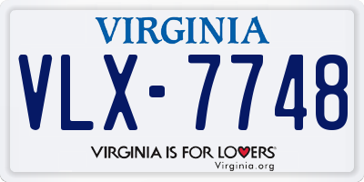 VA license plate VLX7748