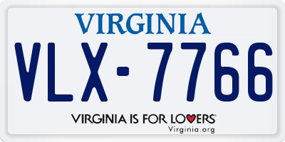 VA license plate VLX7766