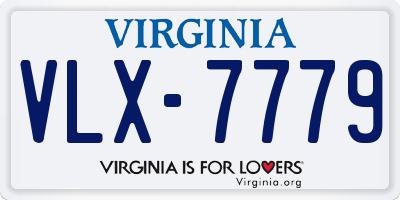 VA license plate VLX7779