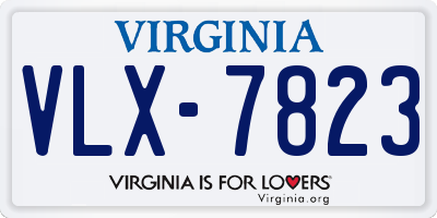 VA license plate VLX7823