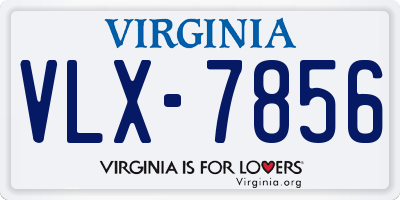 VA license plate VLX7856