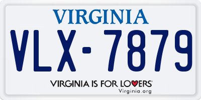 VA license plate VLX7879