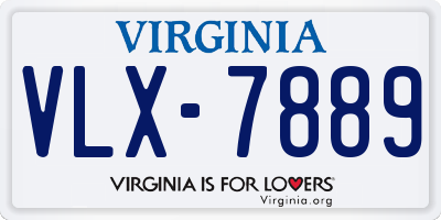 VA license plate VLX7889