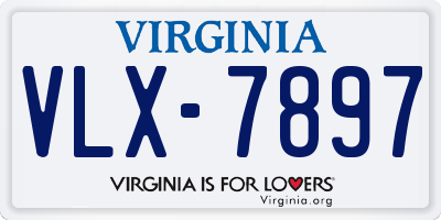 VA license plate VLX7897