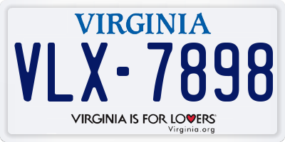 VA license plate VLX7898