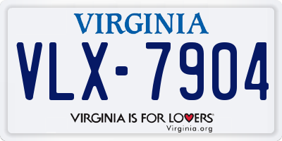 VA license plate VLX7904