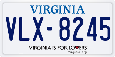 VA license plate VLX8245