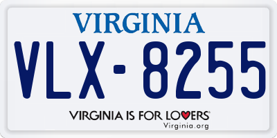 VA license plate VLX8255