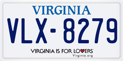 VA license plate VLX8279