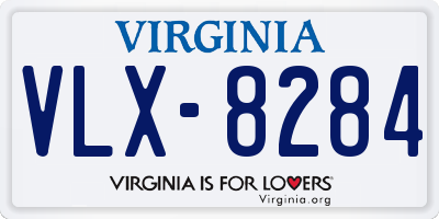 VA license plate VLX8284