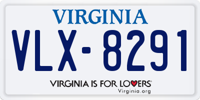 VA license plate VLX8291