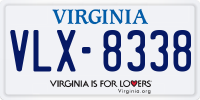 VA license plate VLX8338