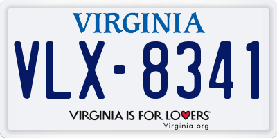 VA license plate VLX8341