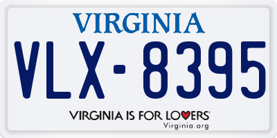 VA license plate VLX8395