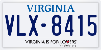 VA license plate VLX8415