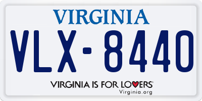 VA license plate VLX8440