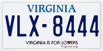 VA license plate VLX8444