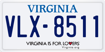 VA license plate VLX8511