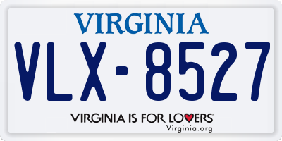 VA license plate VLX8527