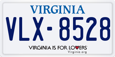 VA license plate VLX8528