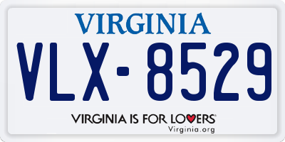 VA license plate VLX8529