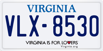 VA license plate VLX8530