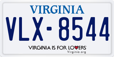 VA license plate VLX8544