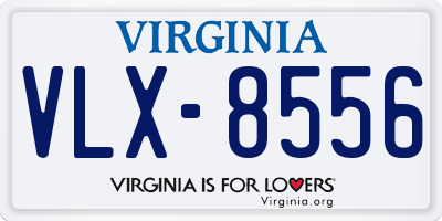 VA license plate VLX8556