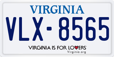 VA license plate VLX8565