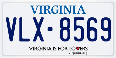 VA license plate VLX8569