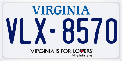 VA license plate VLX8570