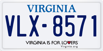 VA license plate VLX8571