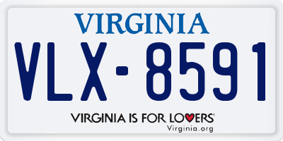 VA license plate VLX8591