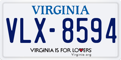 VA license plate VLX8594