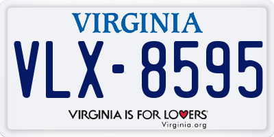 VA license plate VLX8595