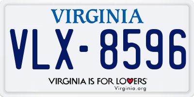 VA license plate VLX8596