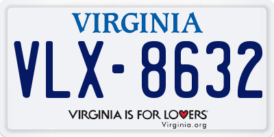 VA license plate VLX8632