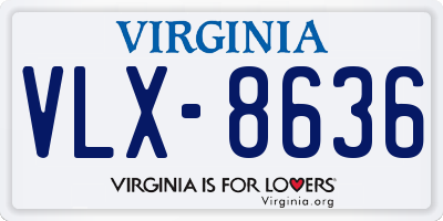 VA license plate VLX8636