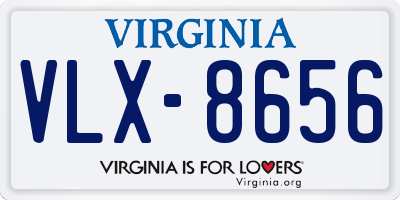 VA license plate VLX8656