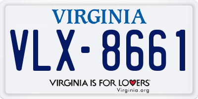 VA license plate VLX8661