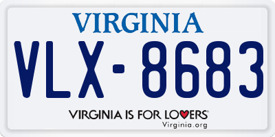 VA license plate VLX8683