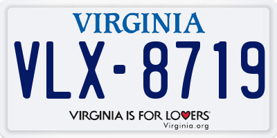 VA license plate VLX8719