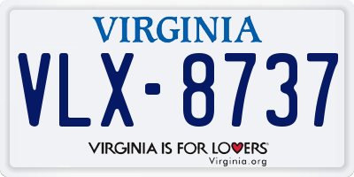 VA license plate VLX8737