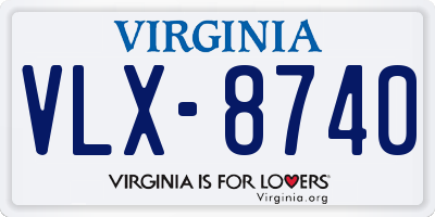 VA license plate VLX8740